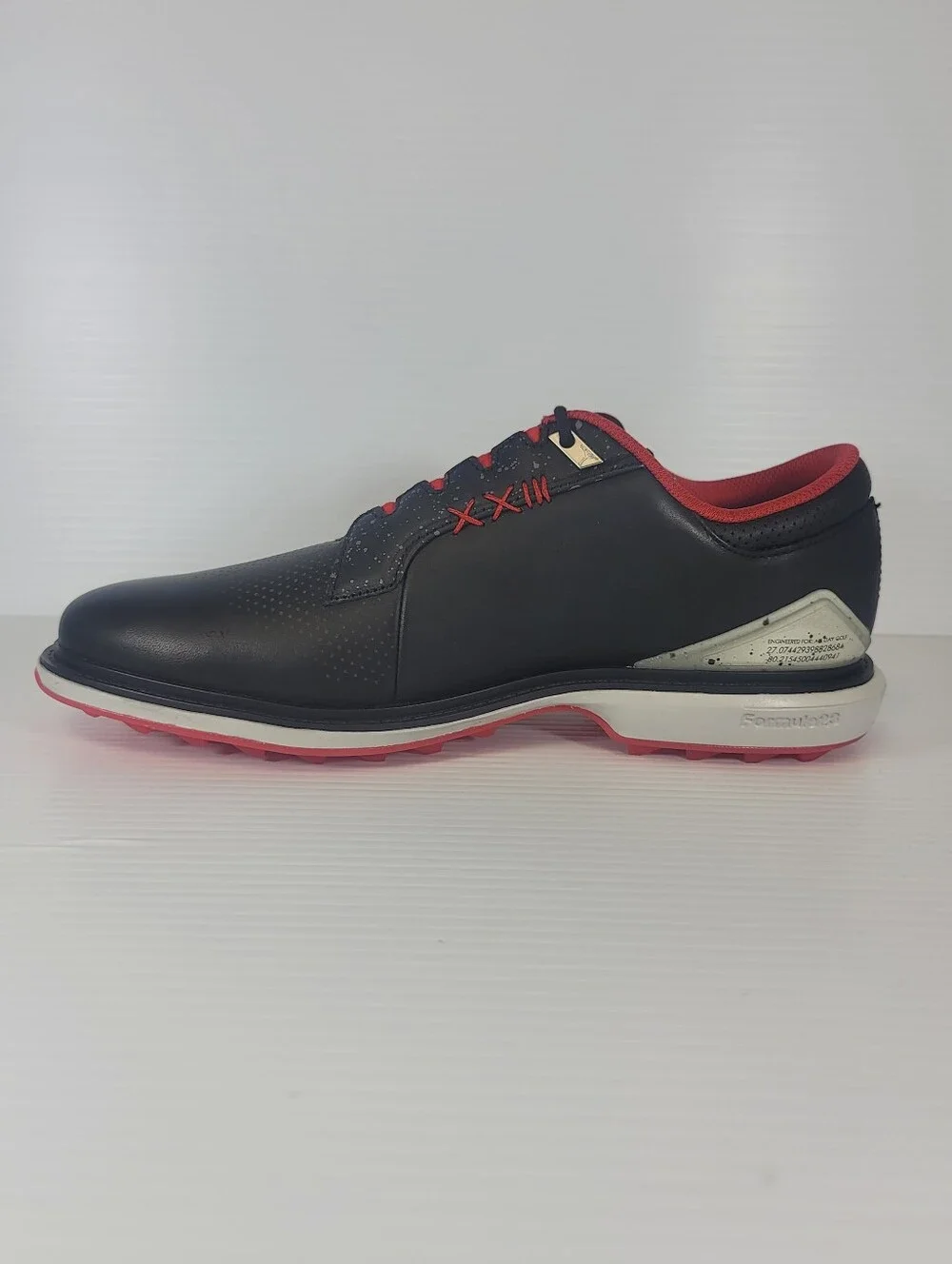 Nike Jordan ADG 5 Leather Black Spikeless Golf Shoes Men's 9 Size Red FQ6642-001